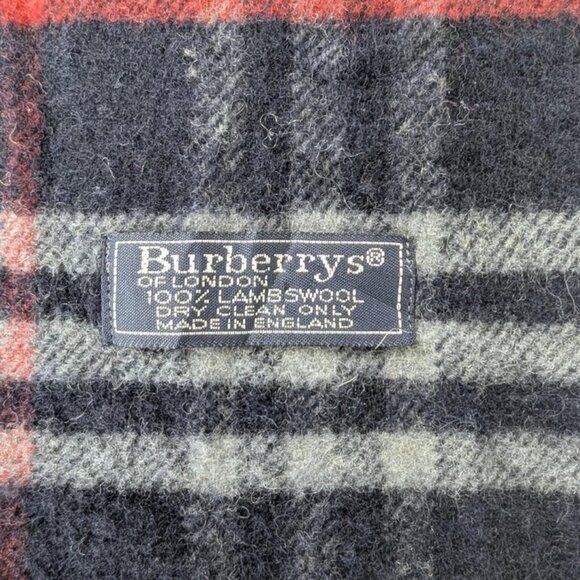 Classic Burberry's Lambswool Scarf Blue – Unisex – Soft & Warm Designer Fashion - Picture 2 of 7